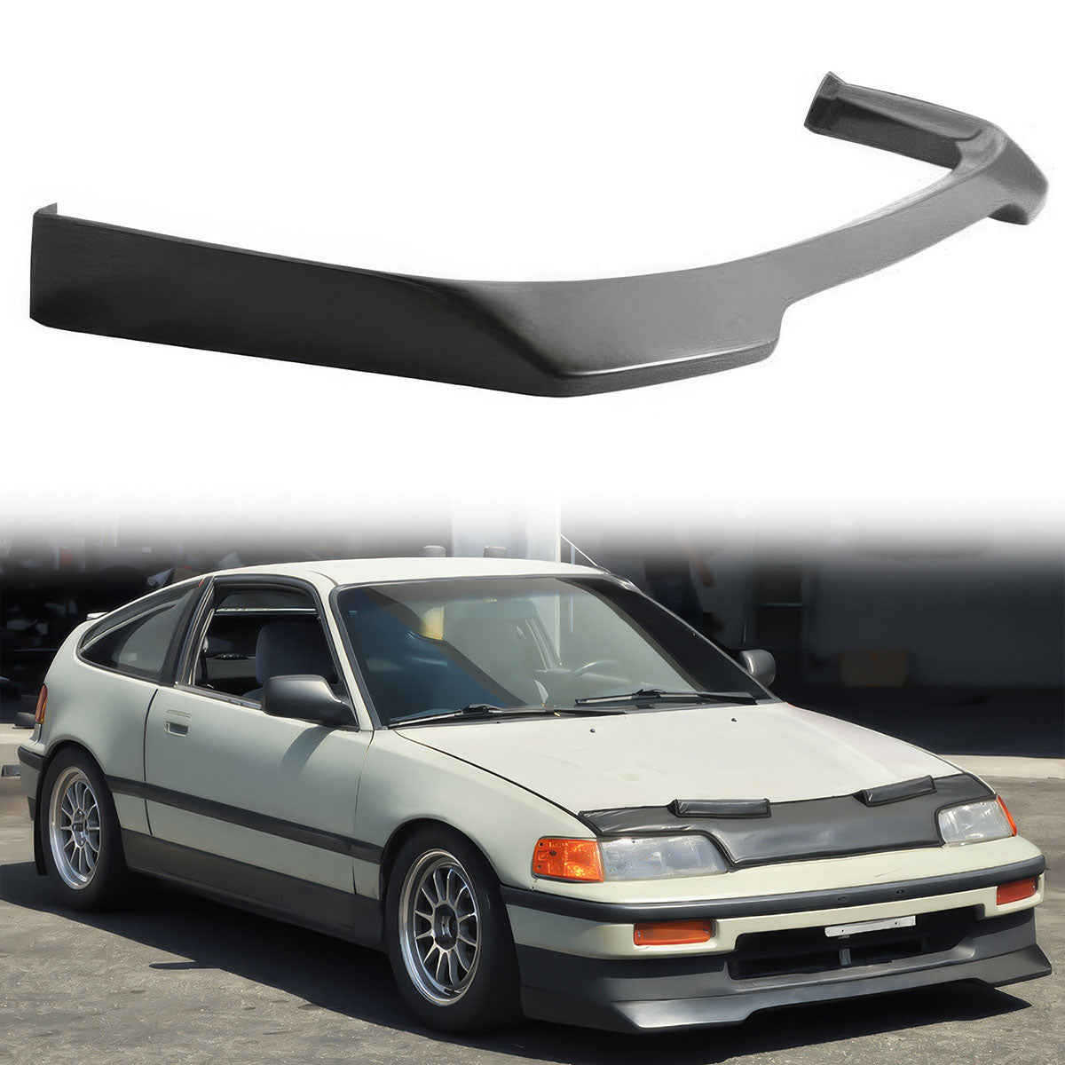 1988-1991 Honda CRX Coupe IKON Evo Style Front Bumper Lip Spoiler PU