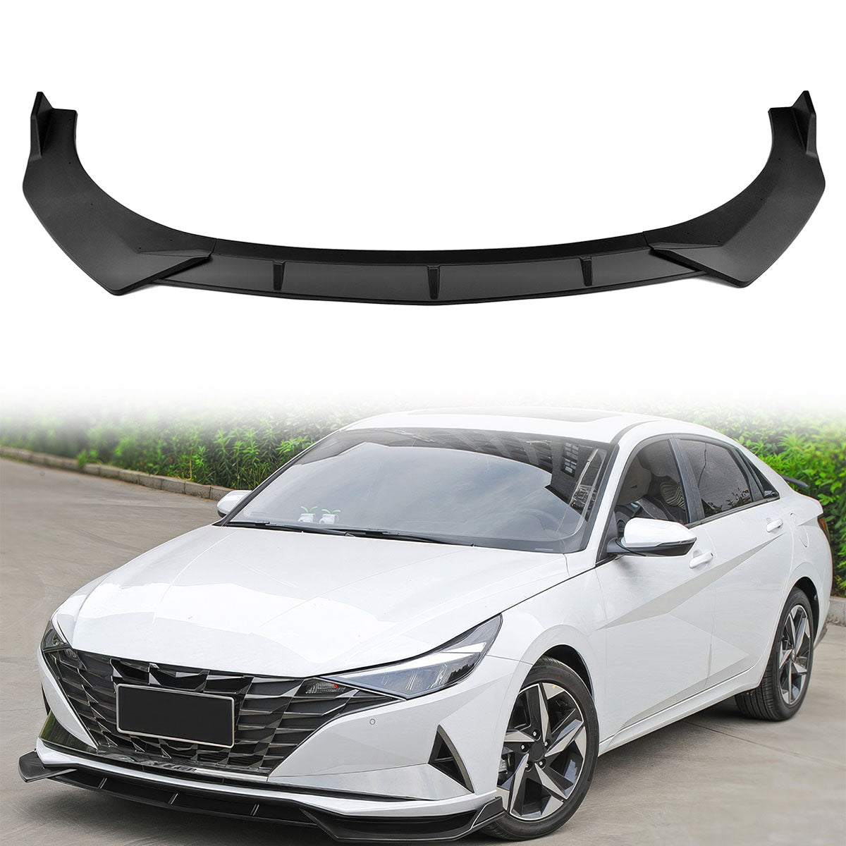 2021-2023 Hyundai Elantra 4DR Sedan Front Bumper Lip Spoiler PP 3PC