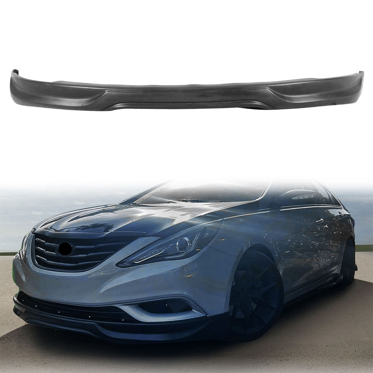 2011-2014 Hyundai Sonata IX Style Front Bumper Lip Chin Unpainted PU