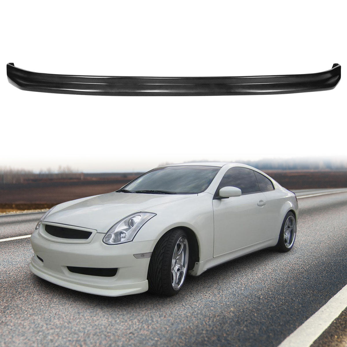 2003-2006 Infiniti G35 Coupe NS Style Front Bumper Lip Spoiler PU