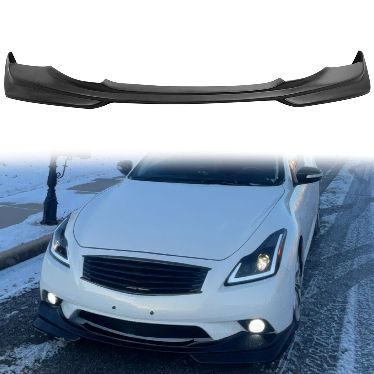 2008-2014 Infiniti G37 Coupe Q60 J Style Unpainted Front Bumper Lip PU