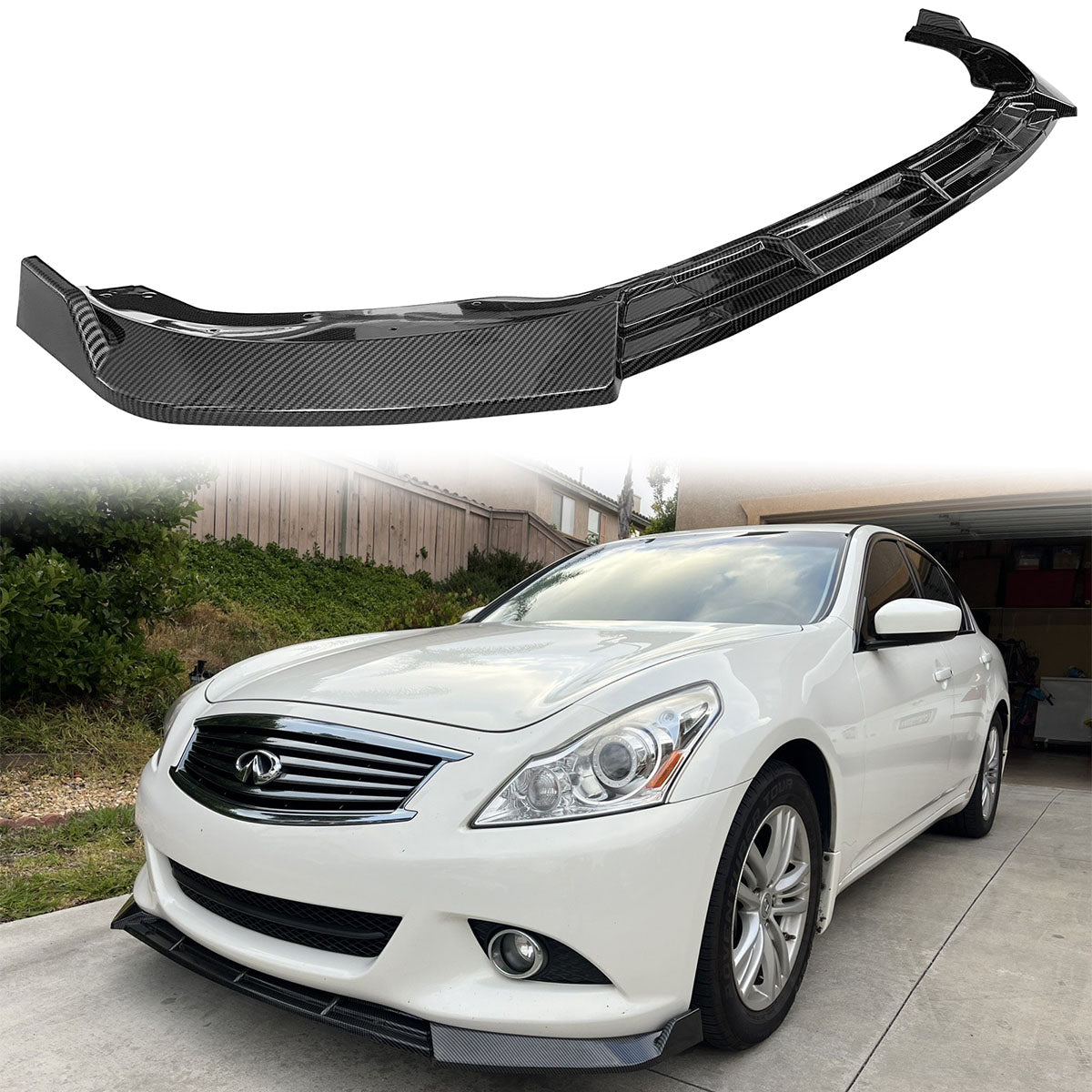 2010-2013 Infiniti G37 Sedan IKON 3PC Front Bumper Lip PP