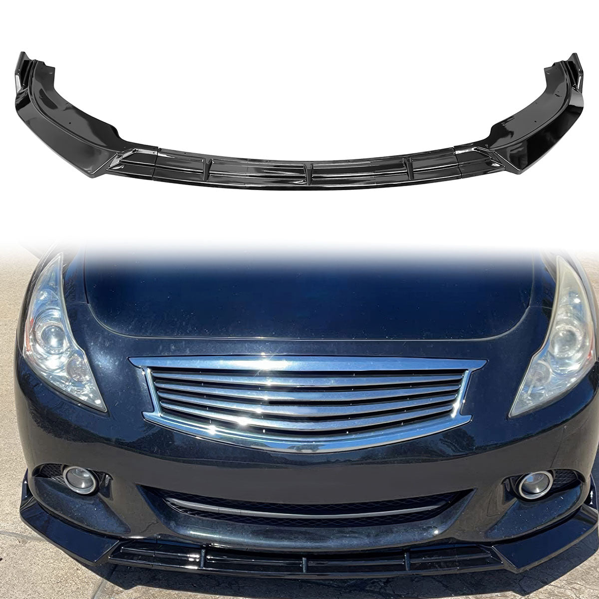 2010-2013 Infiniti G37 Sedan IKON 3PC Front Bumper Lip PP