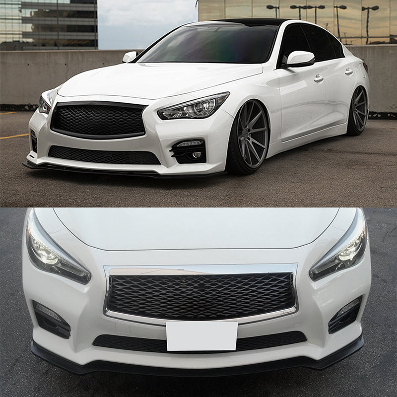 2014-2017 Infiniti Q50 Q50S Sport Model Painted Front Bumper Lip ABS