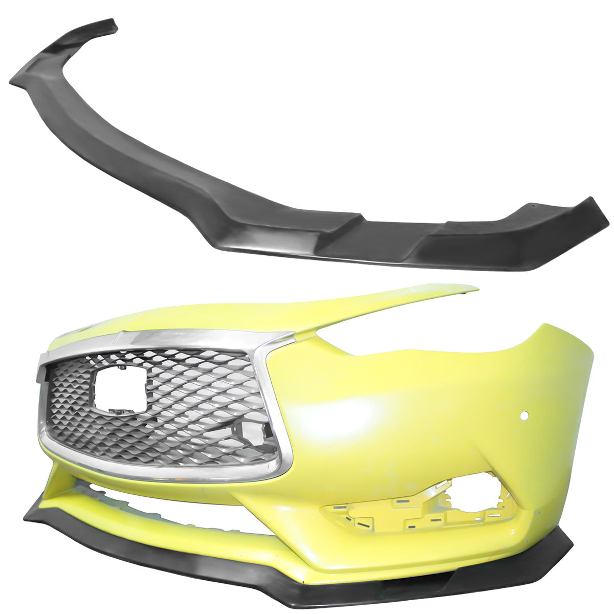2017-2022 Infiniti Q60 Coupe IKFM Style Front Bumper Lip Spoiler PU