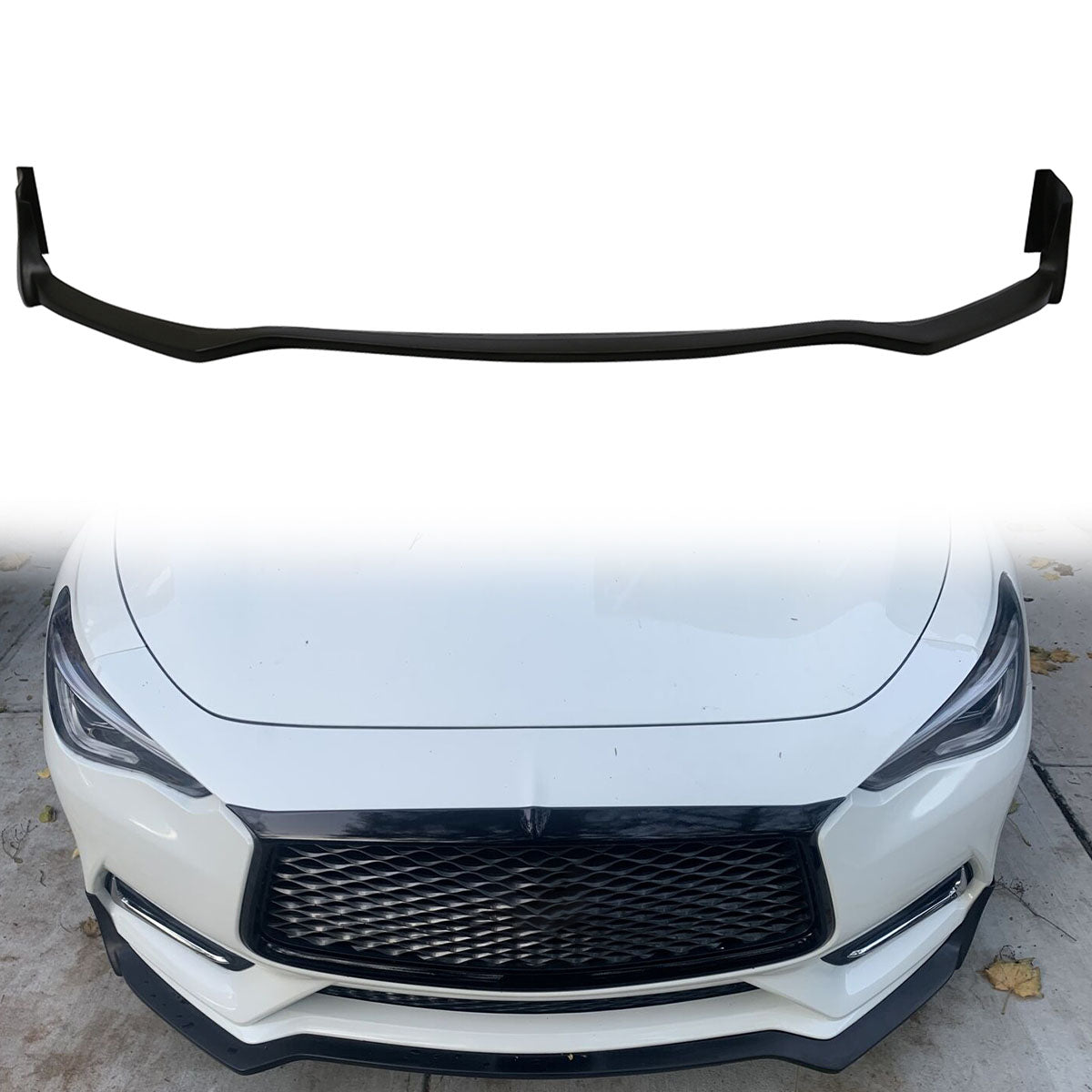 2017-2020 Infiniti Q60 Coupe S Style Front Bumper Lip - PU