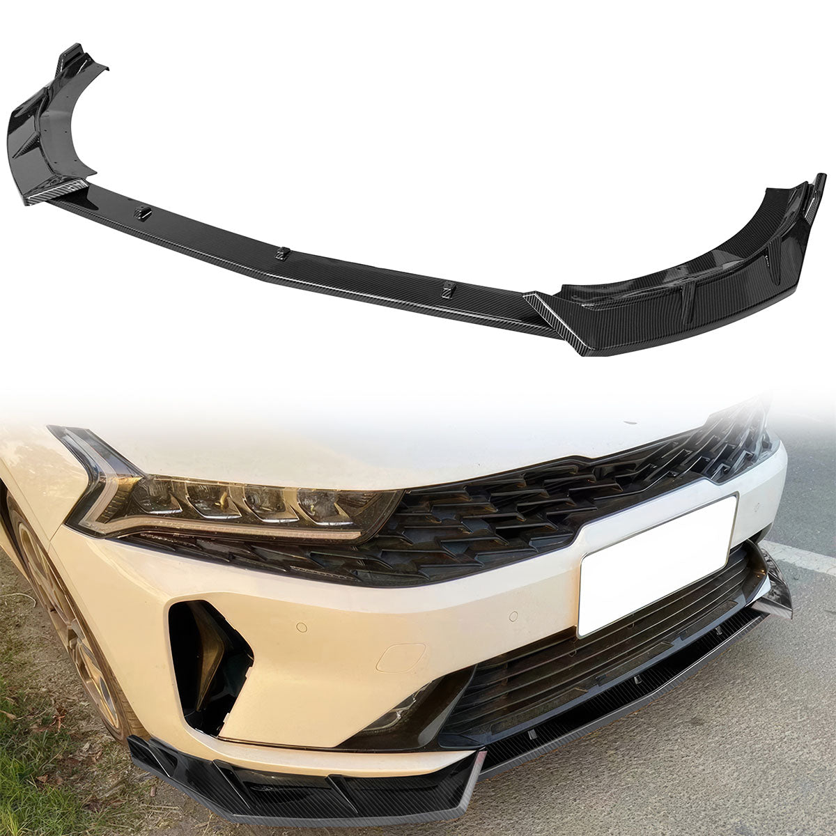 2021-2023 Kia K5 IKON Style 3PCS Front Bumper Lip Spoiler PP