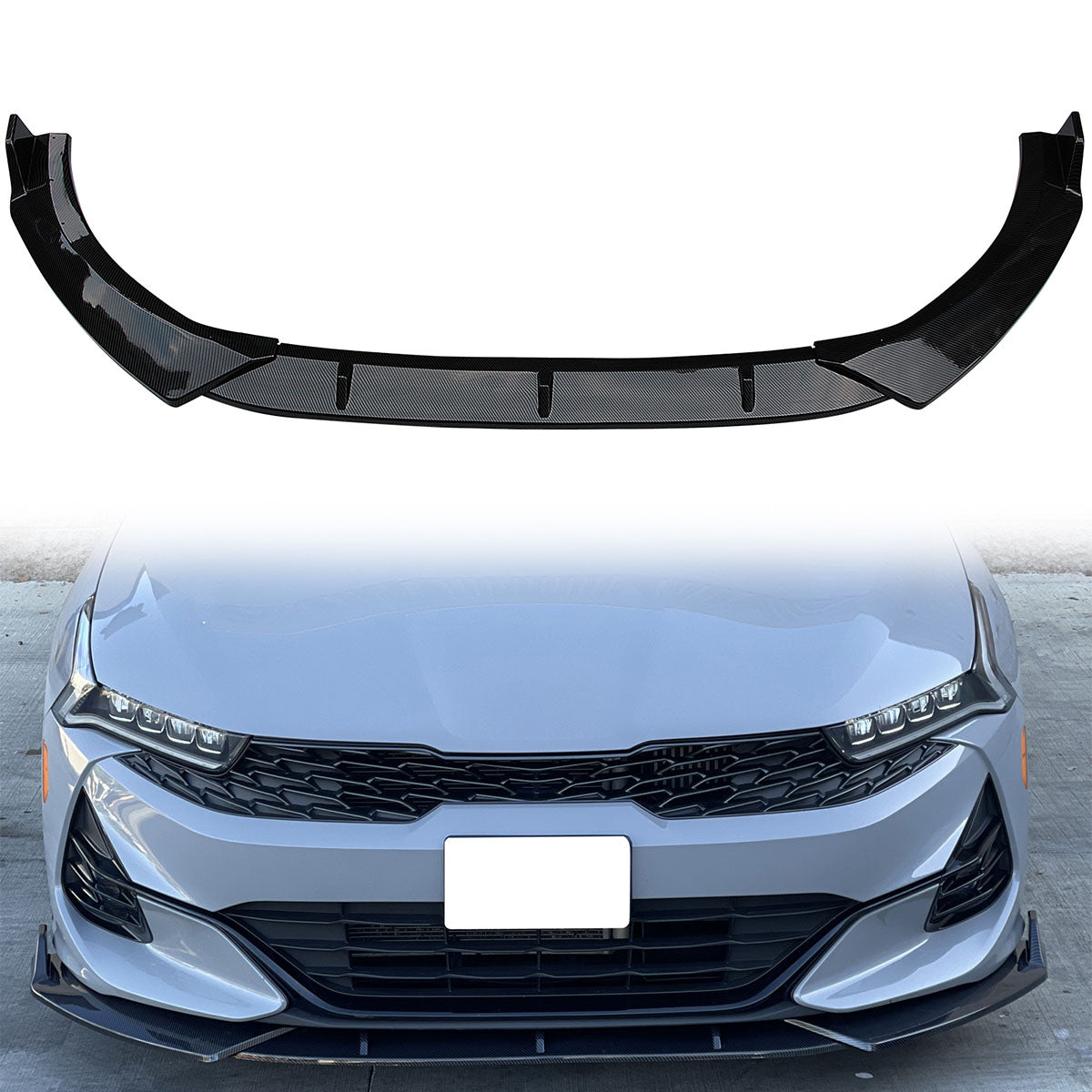 2021-2024 2025 Kia Optima K5 Front Lip Chin Spoiler PP 3PC