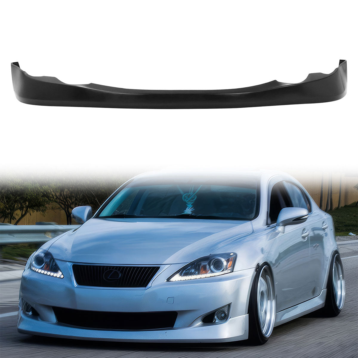 2009-2010 Lexus IS250 IS350 Sedan V Style Front Bumper Lip Spoiler PU