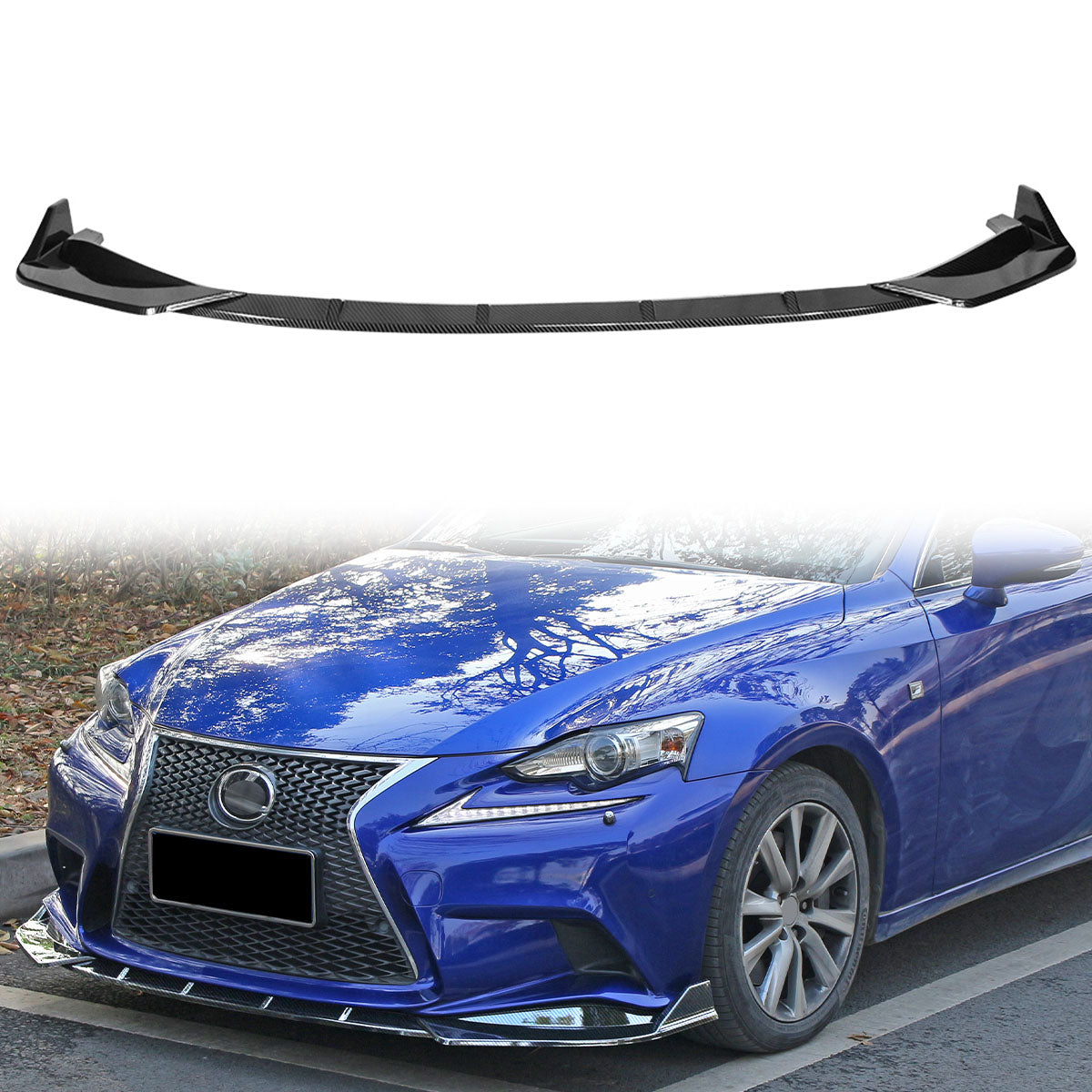 2014-2016 Lexus IS F Sport IKON Style Front Bumper Lip Spoiler 3PCS