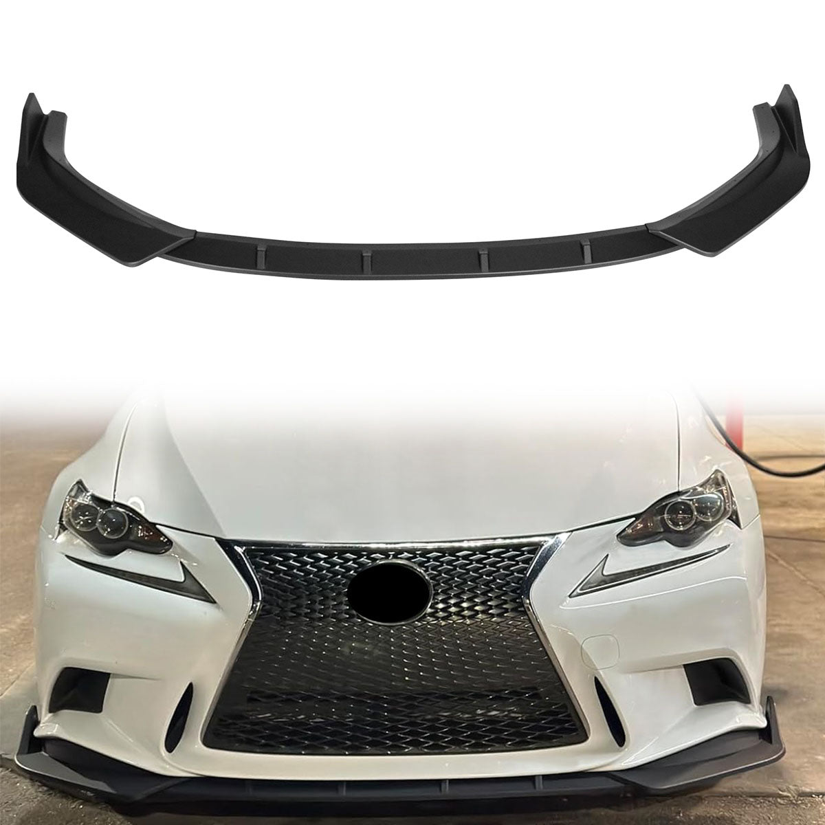 2014-2016 Lexus IS F Sport IKON Style Front Bumper Lip Spoiler 3PCS