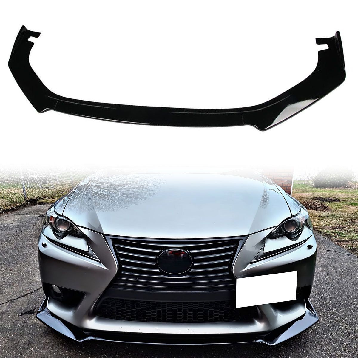 2014-2016 Lexus IS Base Model Front Bumper Lip Splitter PP 3PCS