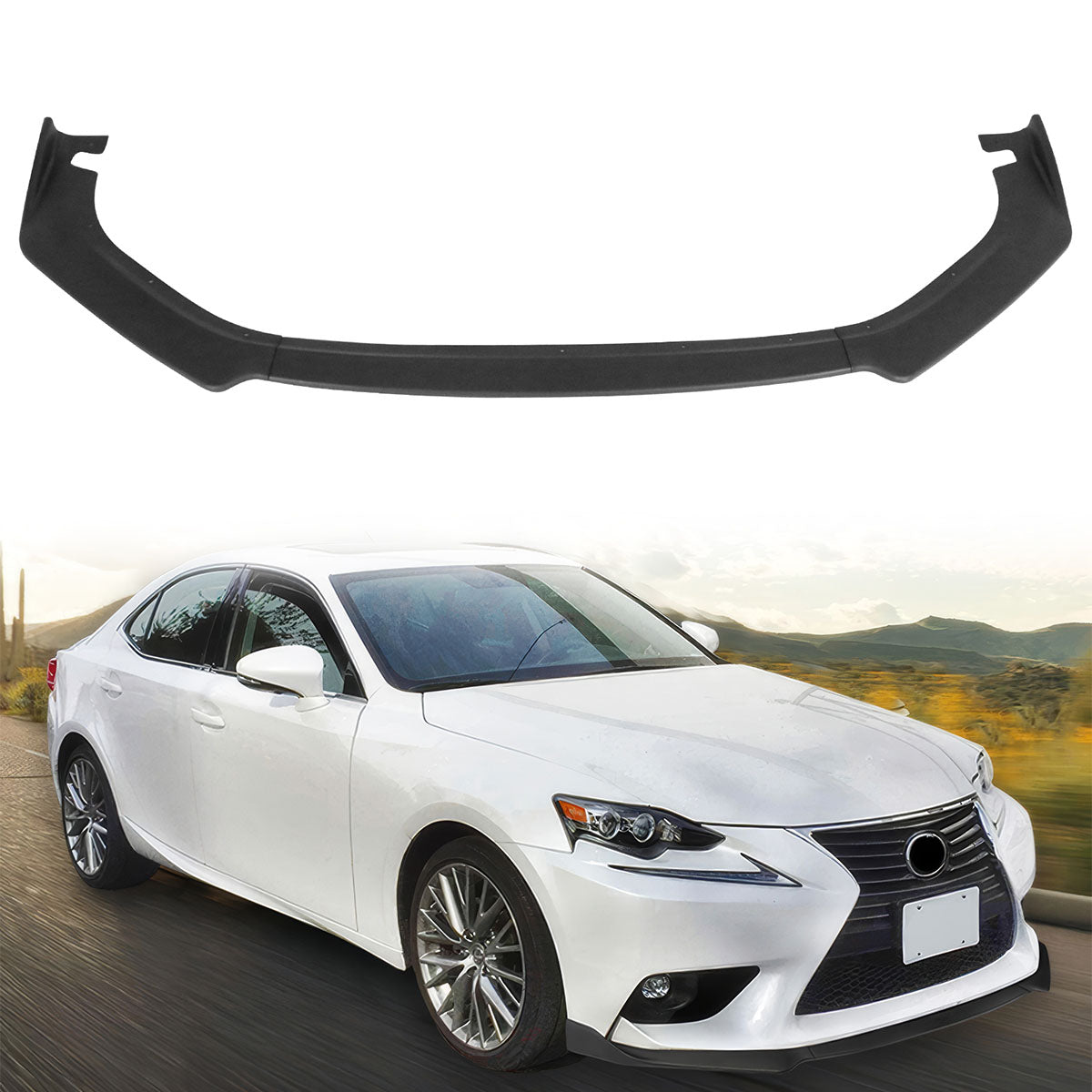 2014-2016 Lexus IS Base Model Front Bumper Lip Splitter PP 3PCS