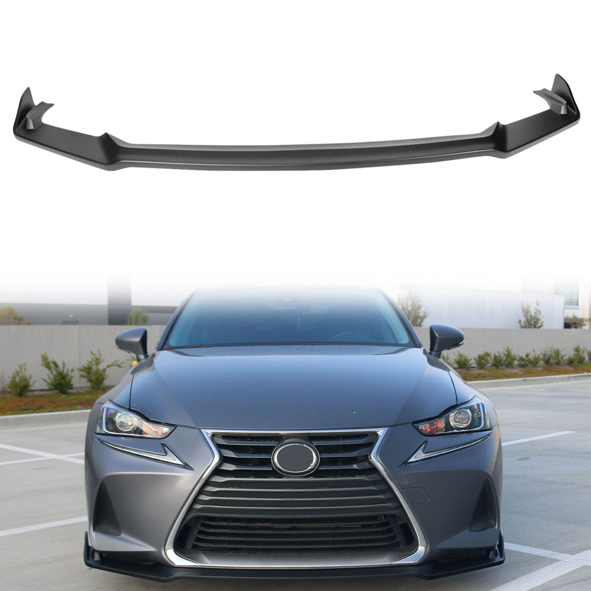 2017-2020 Lexus IS Type A Matte Black Front Bumper Lip Splitter