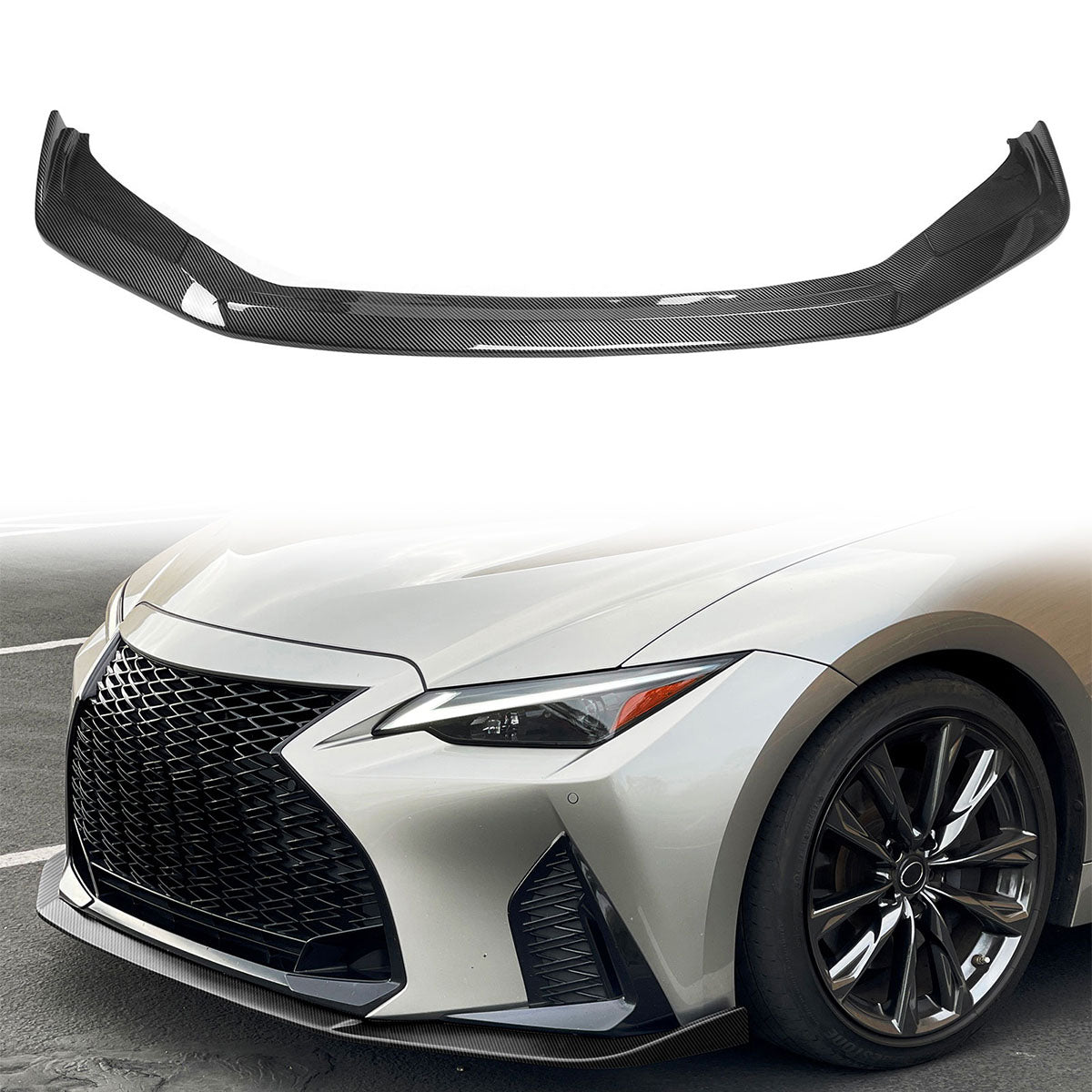 2021-2023 Lexus IS350 F Sport Front Lip Spoiler Black ABS