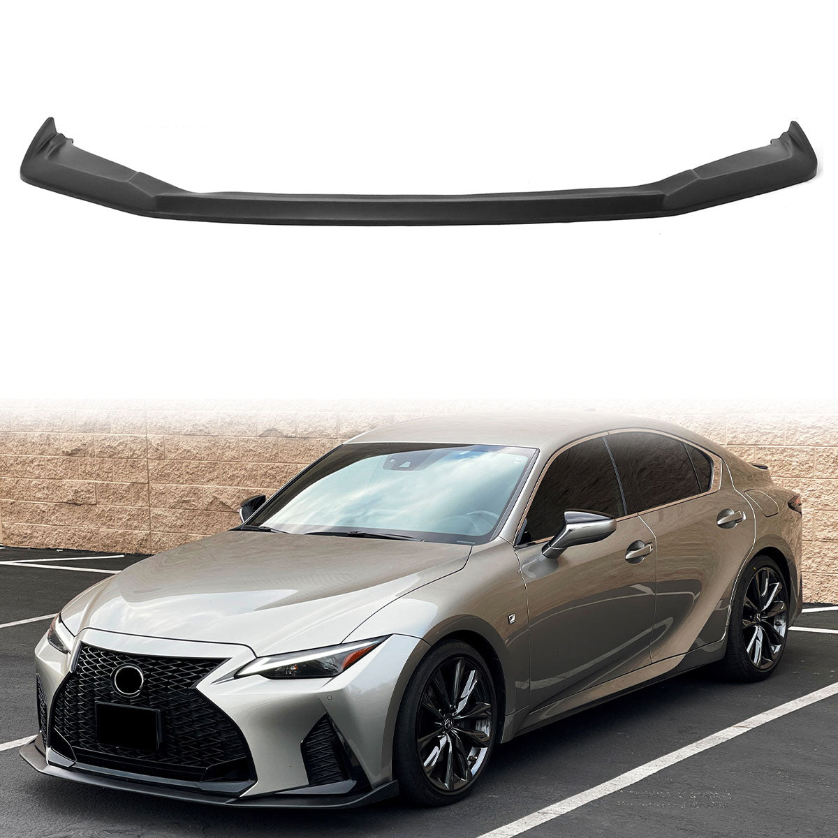 2021-2023 Lexus IS350 F Sport Front Lip Spoiler Black ABS
