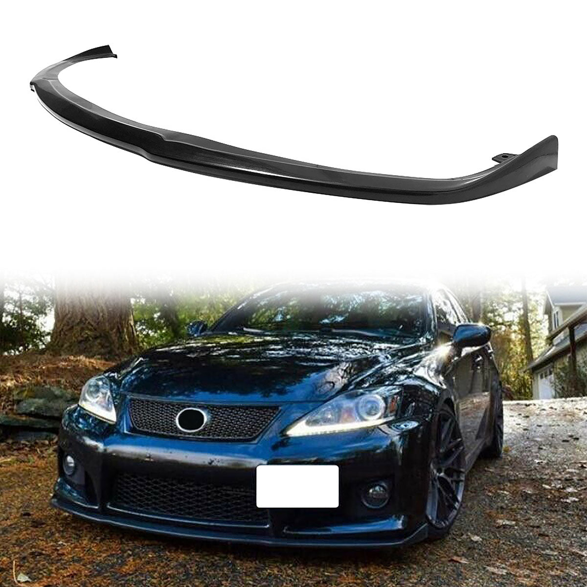 2008-2014 Lexus IS-F AS Style Front Bumper Lower Splitter Unpainted PU