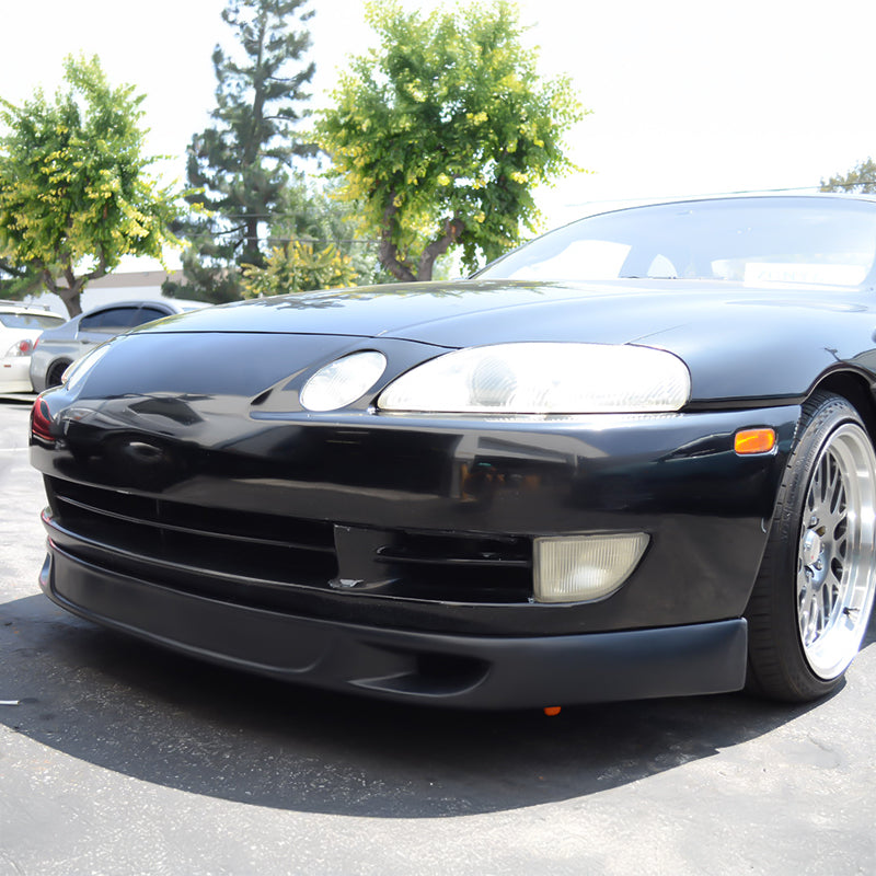 1992-1996 Lexus SC300 SC400 T Sports Style Black Front Bumper Lip PU