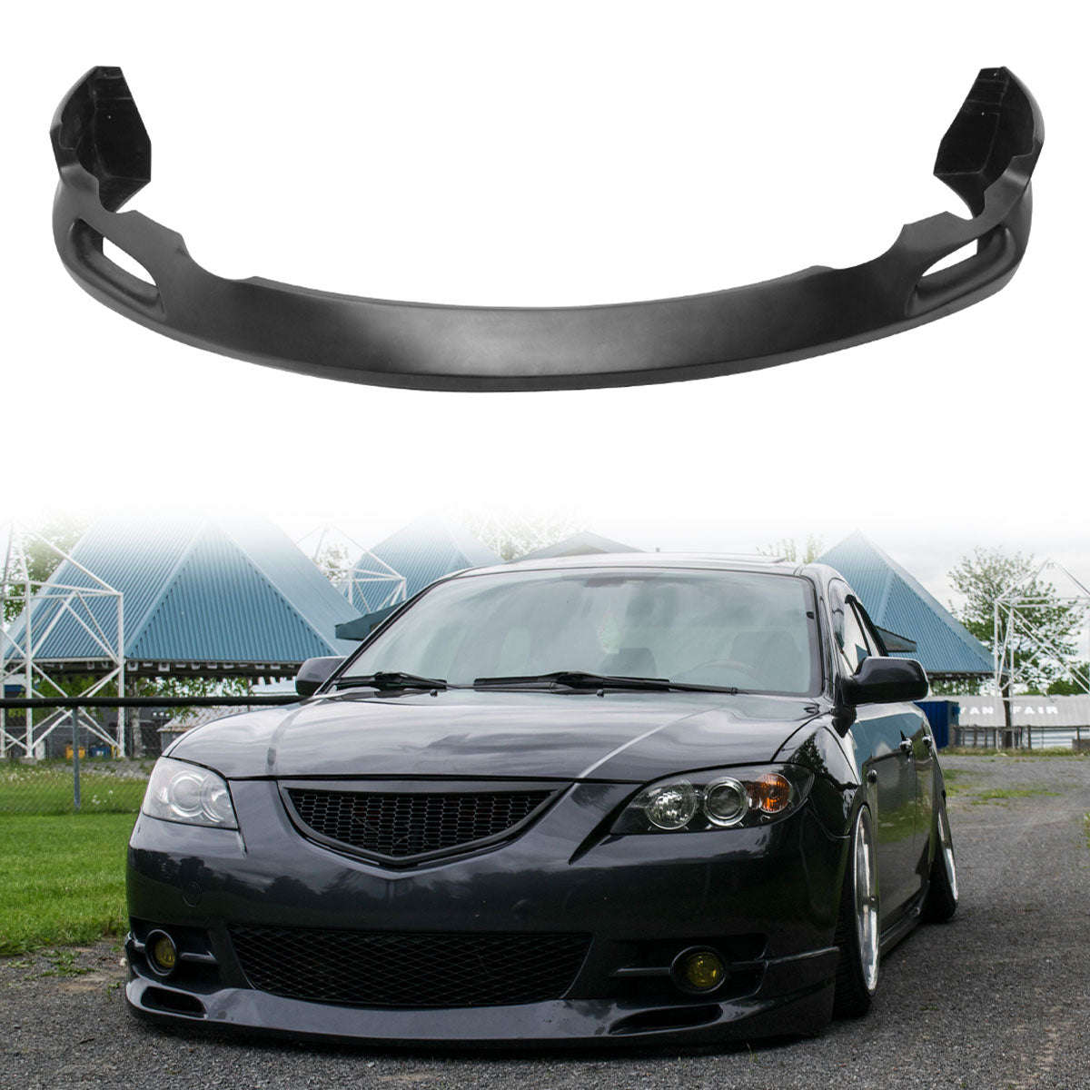 2004-2006 Mazda 3 K Style Unpainted Front Bumper Lip Chin Spoiler PU