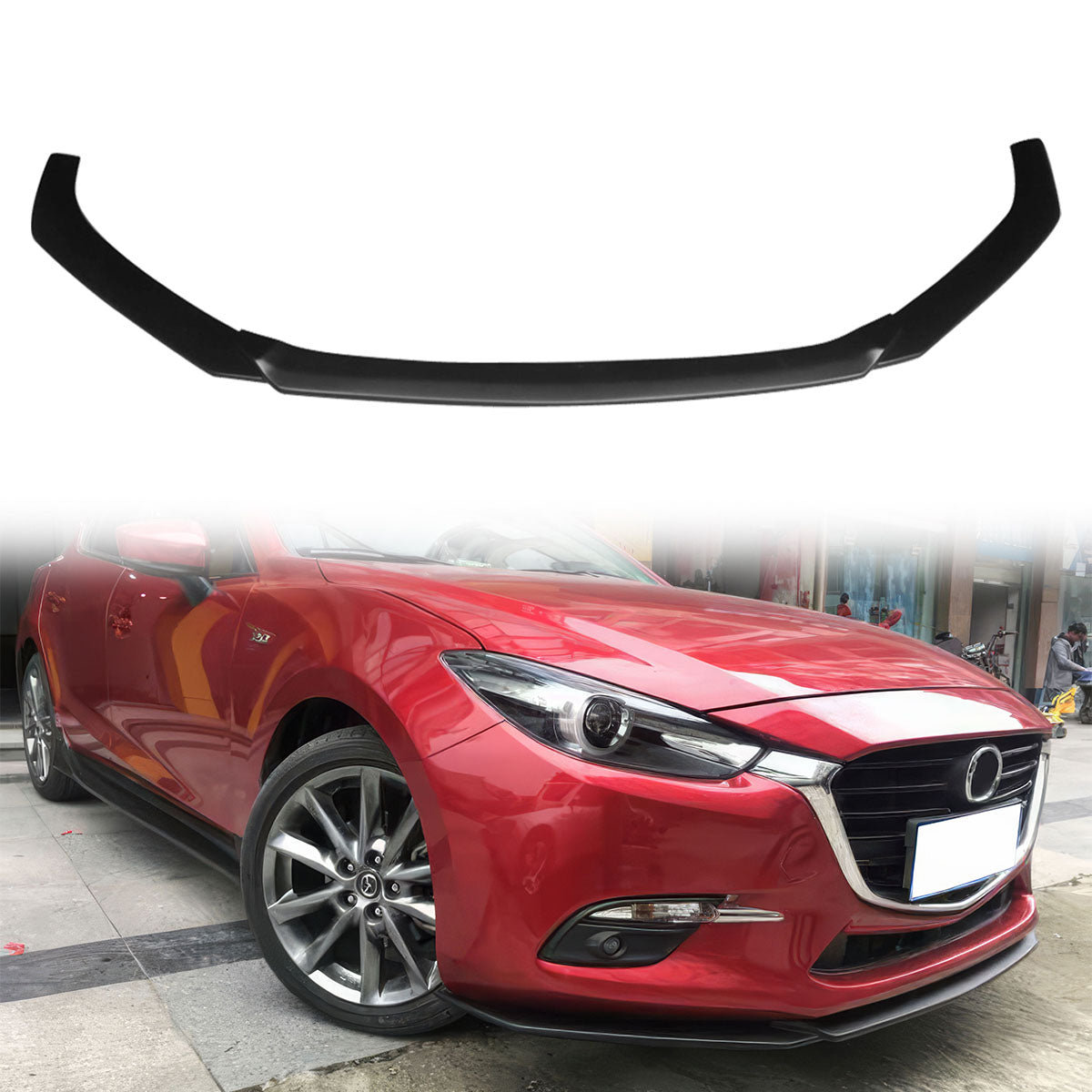 2014-2017 Mazda 3 V1 Style Painted Front Bumper Lip Spoiler PP