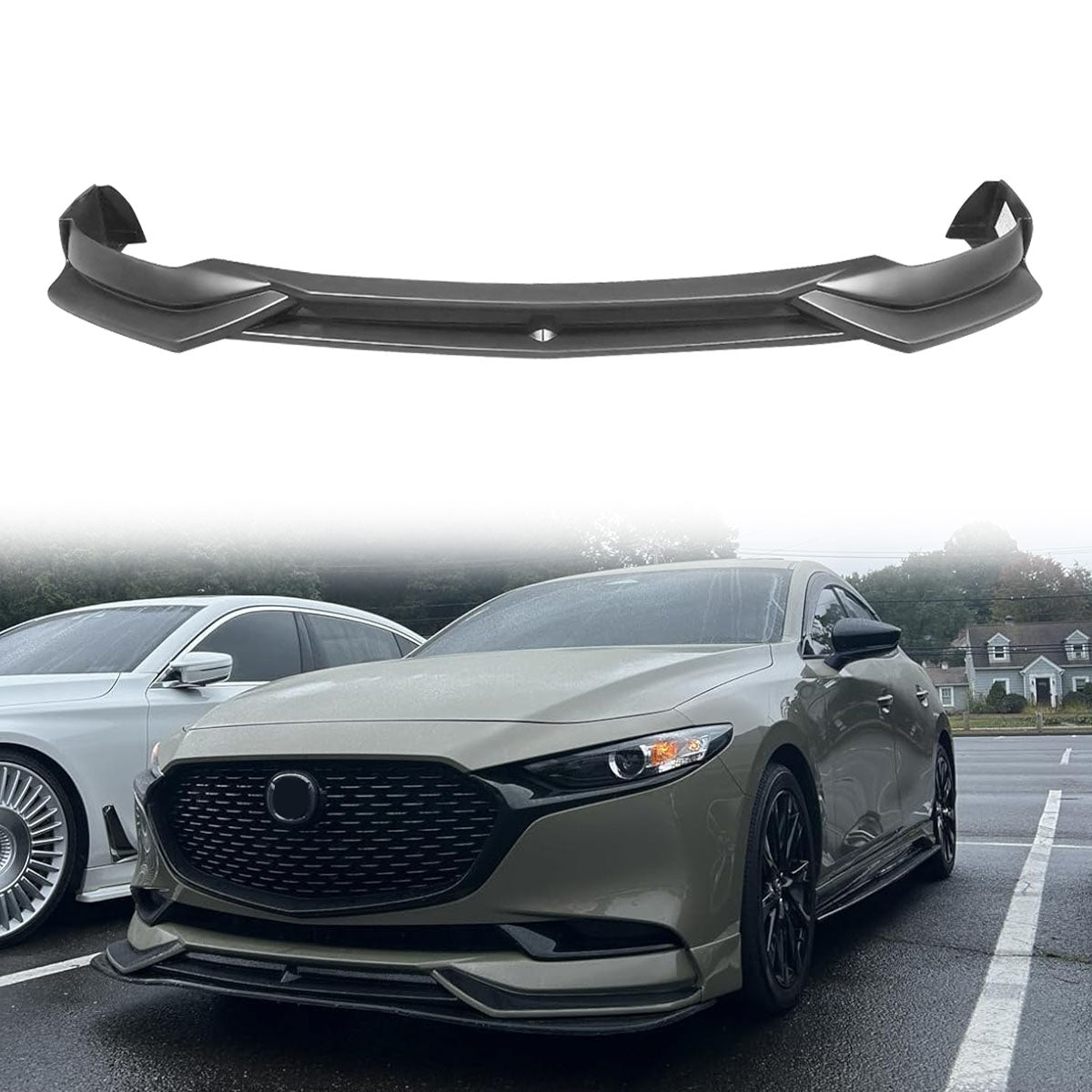 2019-2020 Mazda 3 4DR Front Bumper Lip Spoiler PP Sedan