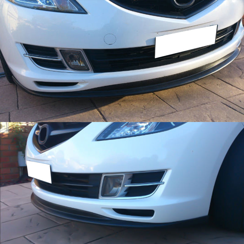 2009-2011 Mazda 6 DS Style Unpainted Black Front Bumper Lip PU Sedan