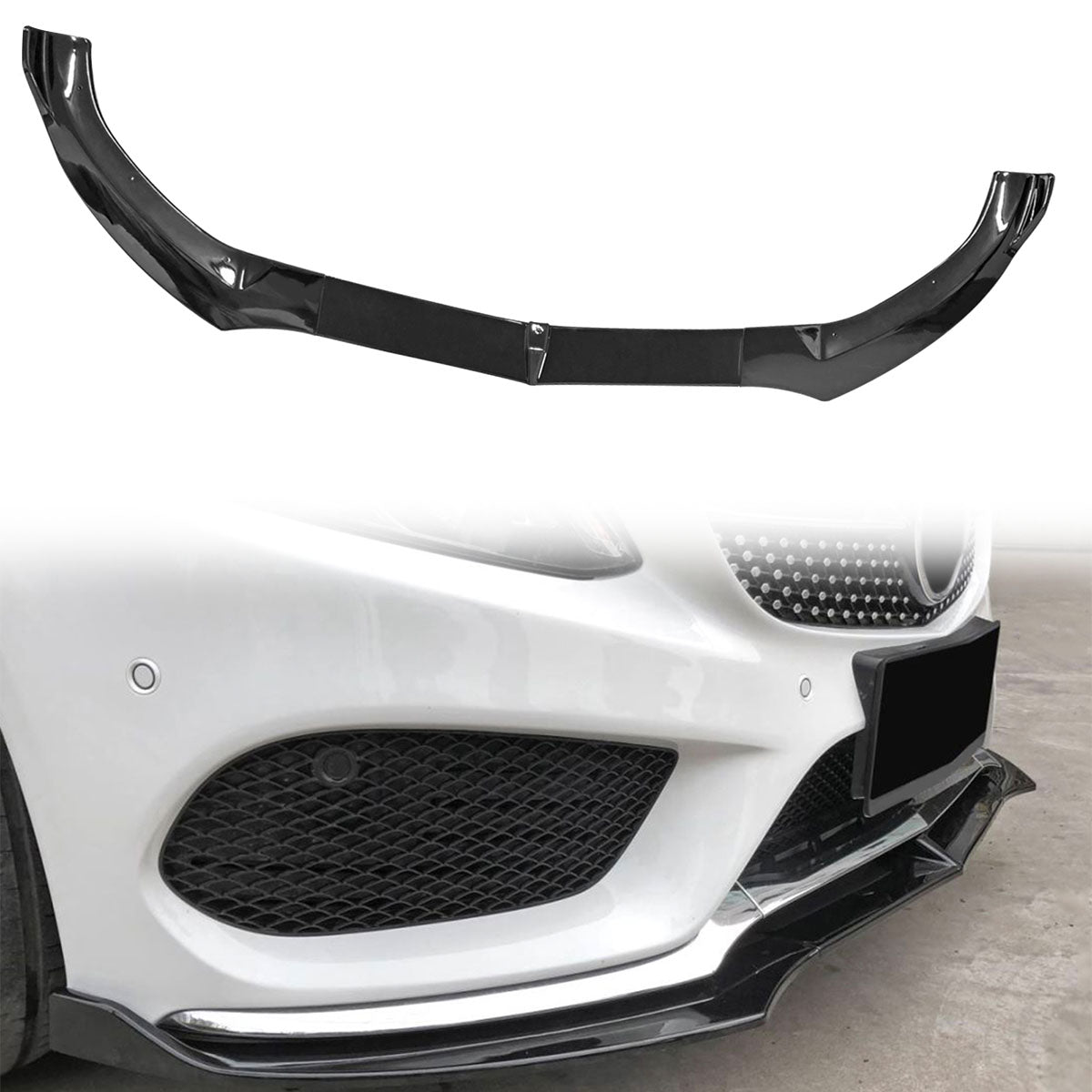2015-2018 Benz W205 C-Class DP Style Front Bumper Lip PP