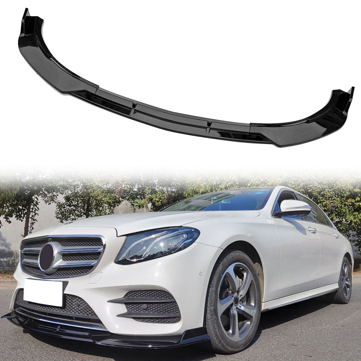 2017-2020 Benz W213 E-Class B Style Front Lip PP