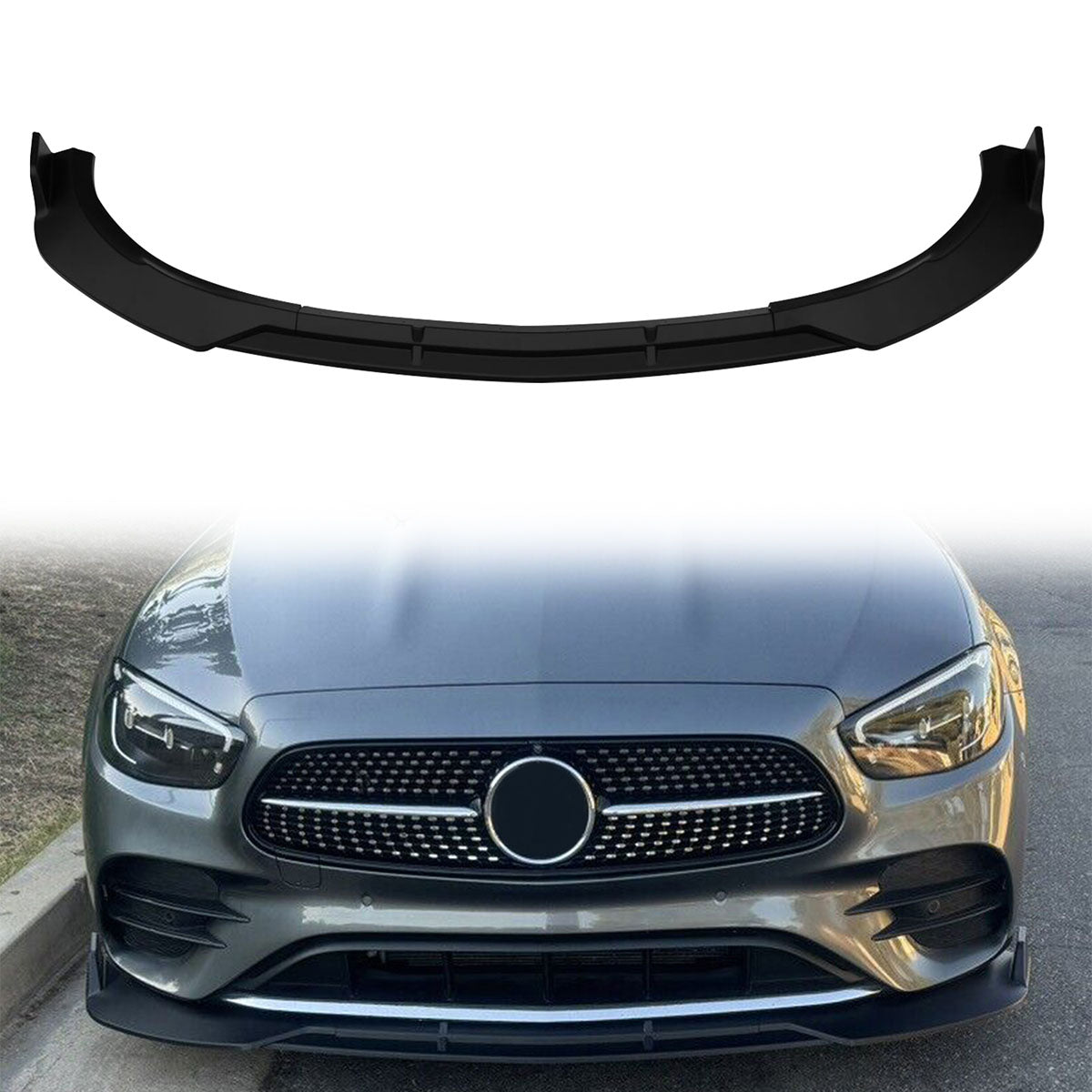 2021-2023 Benz W213 E-Class B Style Front Bumper Lip PP