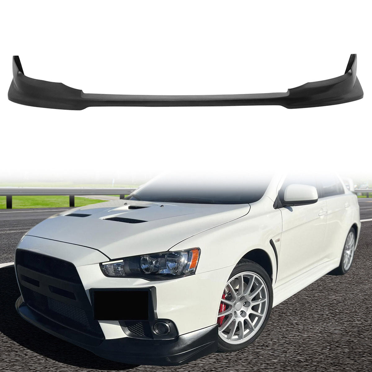 2008-2015 Mitsubishi Lancer Evolution X Evo 10 Front Bumper Lip PU