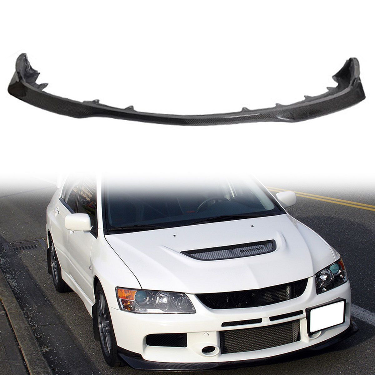 2006-2007 Mitsubishi Lancer Evo 9 IX J Style Front Bumper Lip