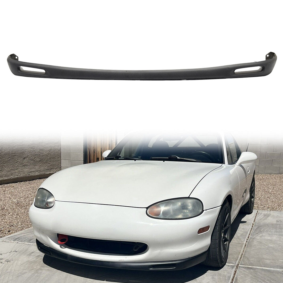 1999-2000 Mazda Miata OEM Style Unpainted Black Front Bumper Lip PU