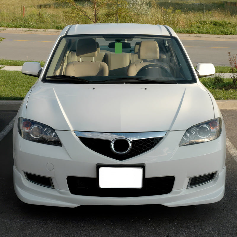 2007-2009 Mazda 3 N1 Style Unpainted Black Front Bumper Lip PU