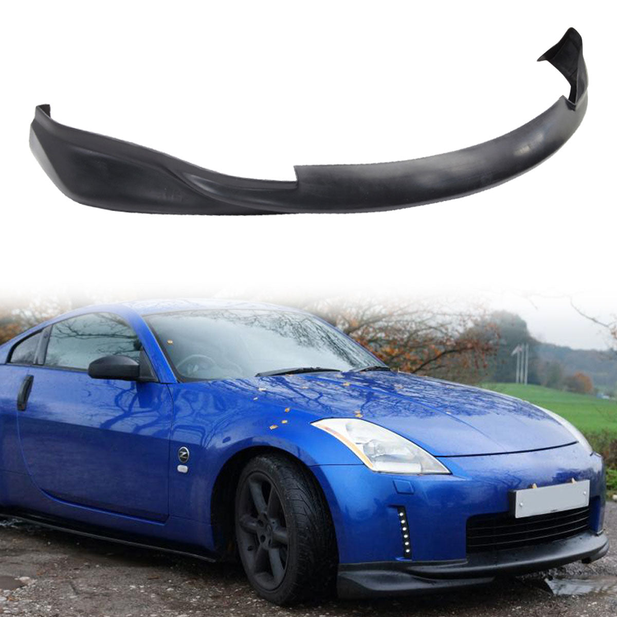 2006-2009 Nissan 350Z Z33 KS Style Unpainted Front Lip Splitter PU