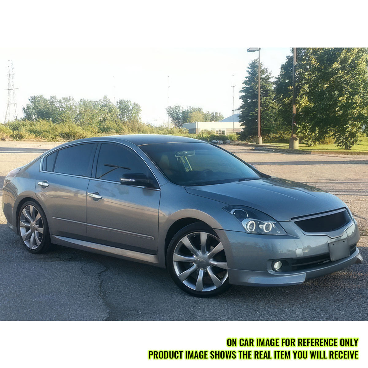 2007-2009 Nissan Altima N Style Unpainted Black Front Bumper Lip PU