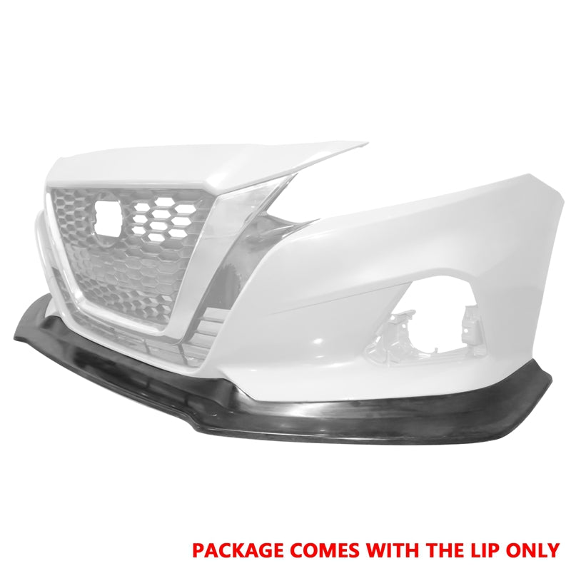 2019-2022 Nissan Altima IK V4 Style Front Bumper Lip Unpainted PU
