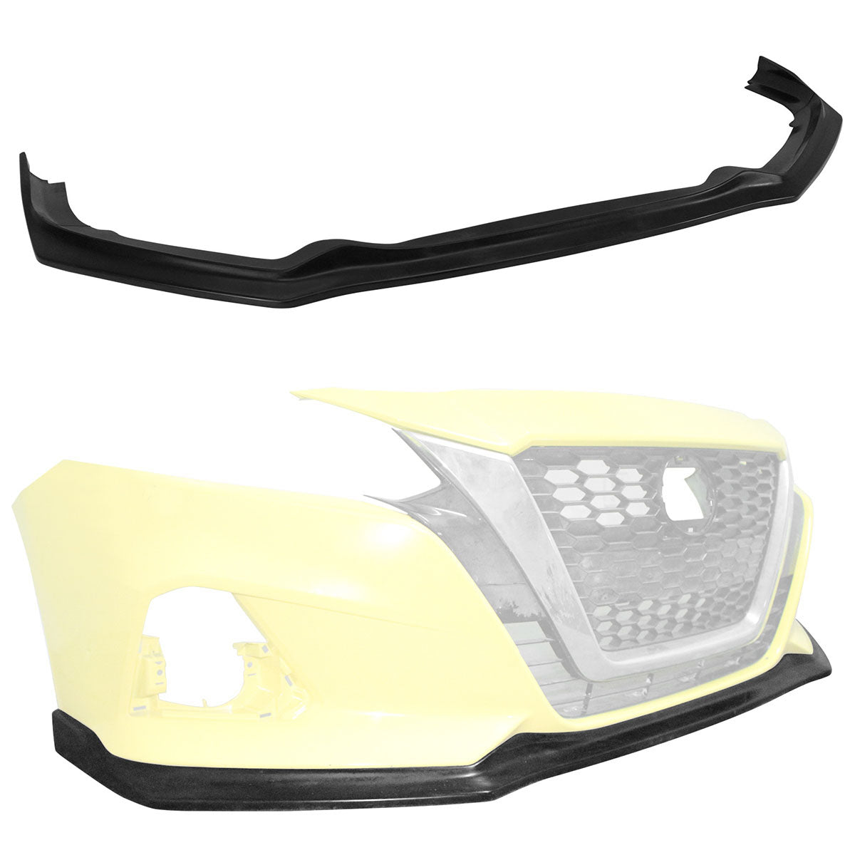 2019-2022 Nissan Altima Front Bumper Lip CS Style Spoiler Unpainted PU