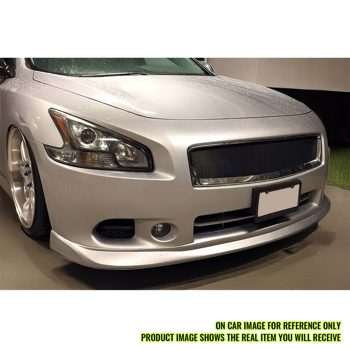 2009-2015 Nissan Maxima MDP Style Unpainted Black Front Bumper Lip PU