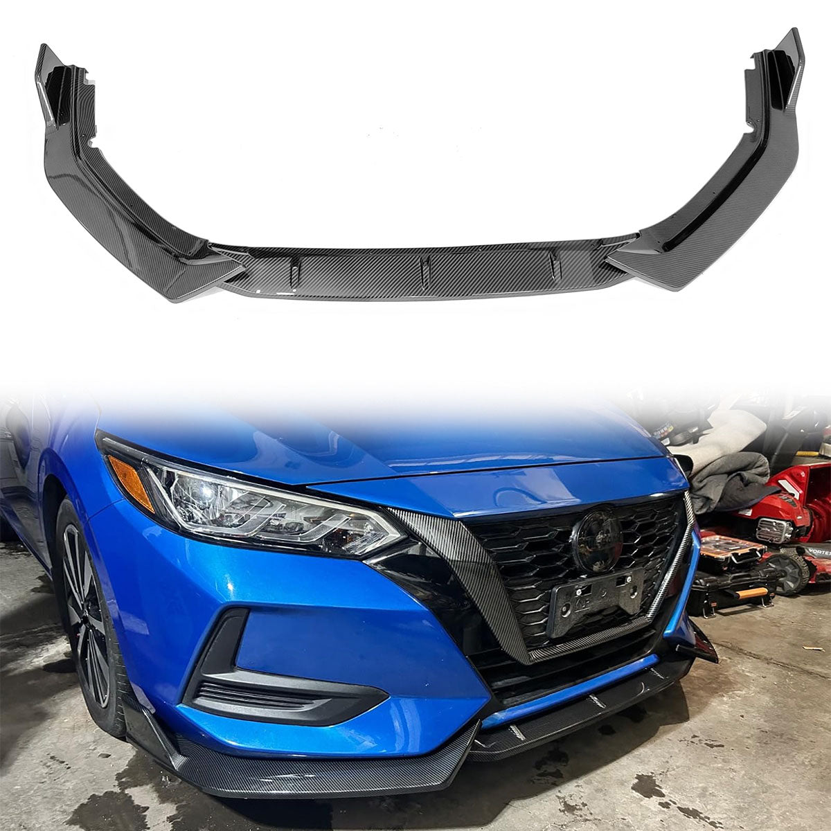 2020-2023 Nissan Sentra Sedan 3PCS Front Bumper Lip