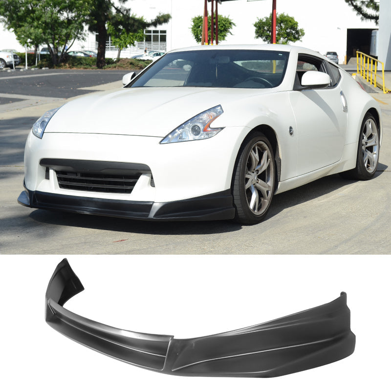 2009-2012 Nissan 370Z SL Style Unpainted Black Front Bumper Lip PU