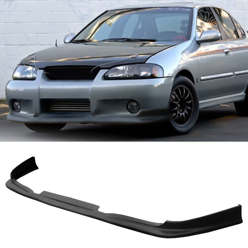 2002-2003 Nissan Sentra B15 SER JDM style Black Front Bumper Lip PU