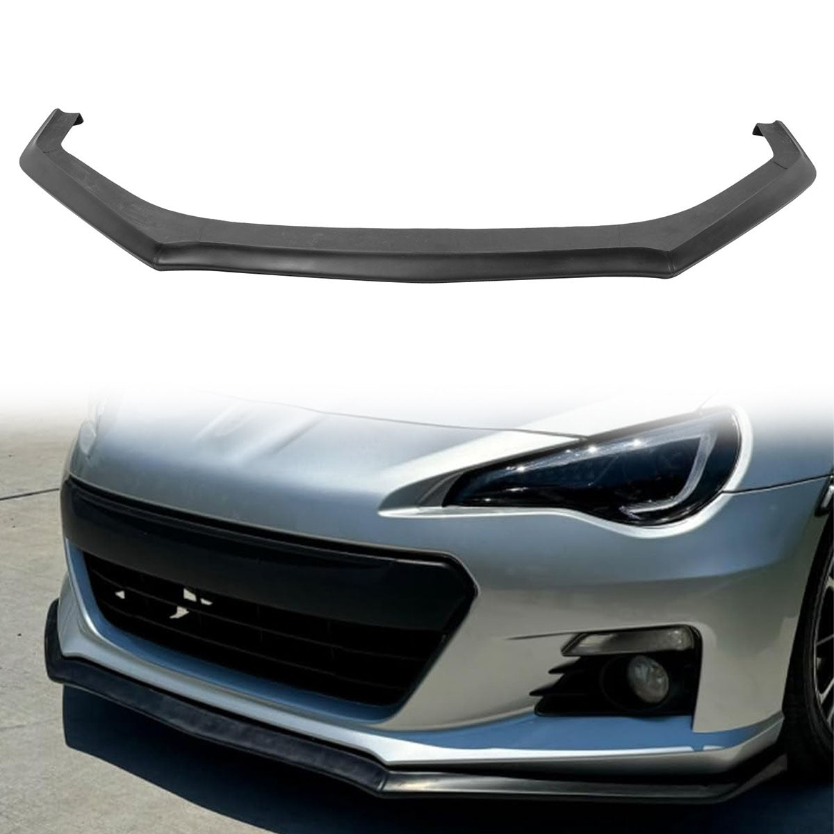 2013-2016 Subaru BRZ CS Style Unpainted Black Front Bumper Lip PU