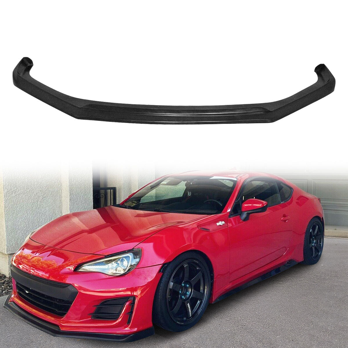 2017-2020 Subaru BRZ CS Style Unpainted Black Front Bumper Lip PU