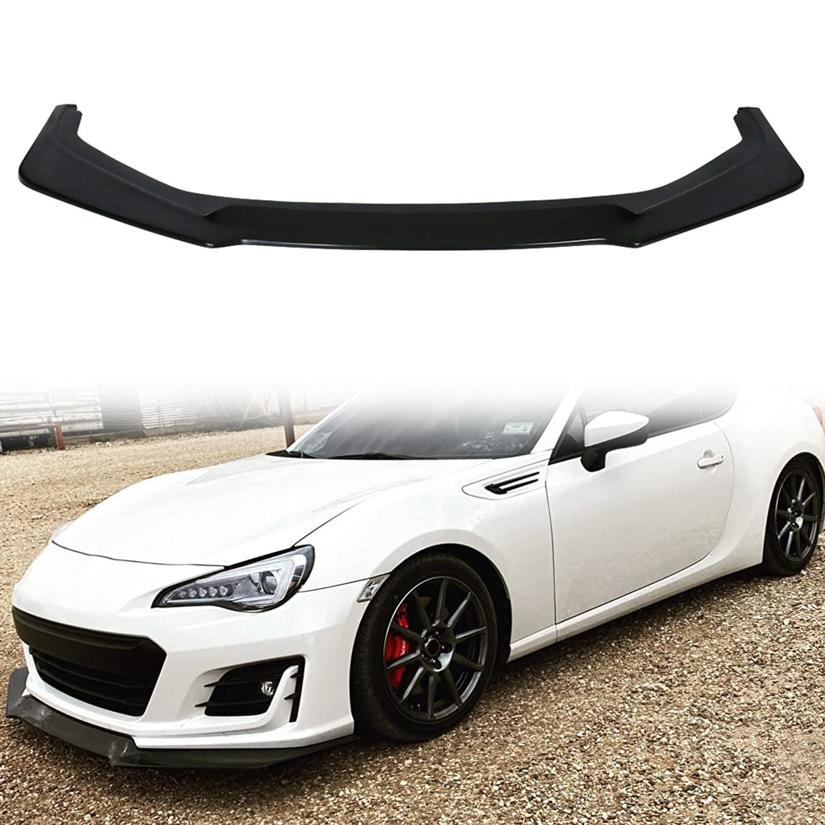 2017-2020 Subaru BRZ IKON V6 Style Unpainted Black Front Bumper Lip PU