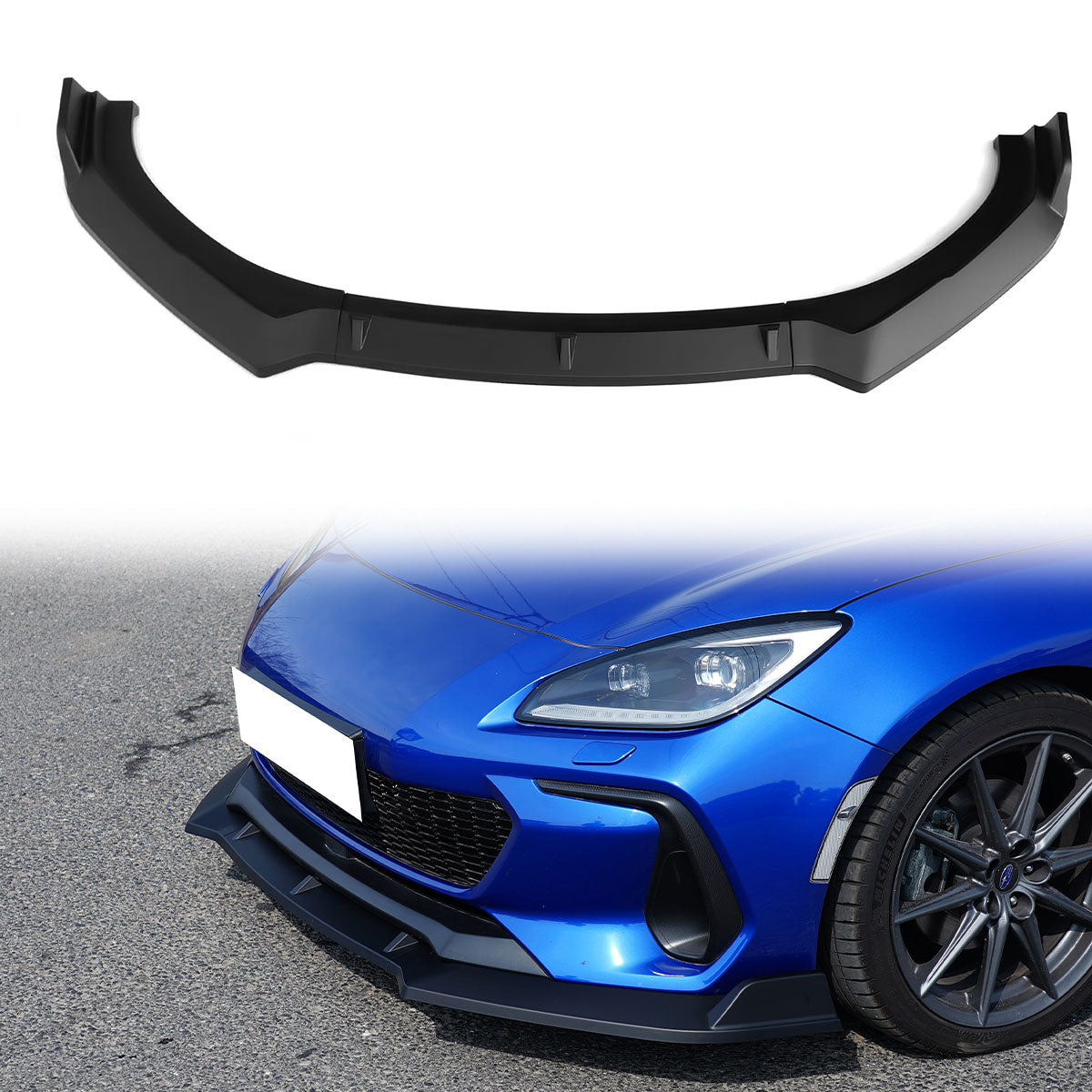 2022-2025 Subaru BRZ JDM 2 Style Matte Black 3PCS Front Bumper Lip PP