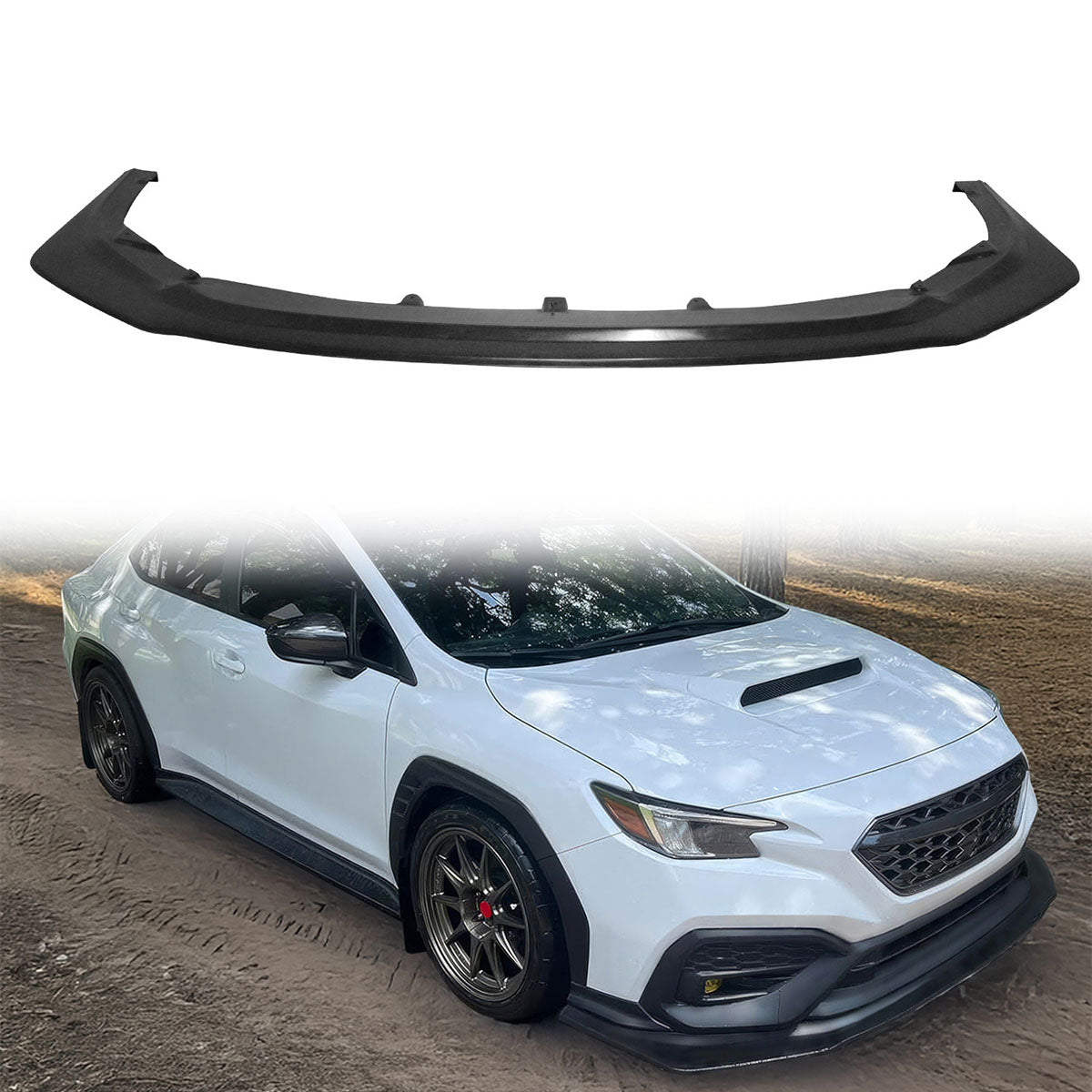 2022-2025 Subaru WRX IK6 Style Unpainted Front Bumper Lip Spoiler PU