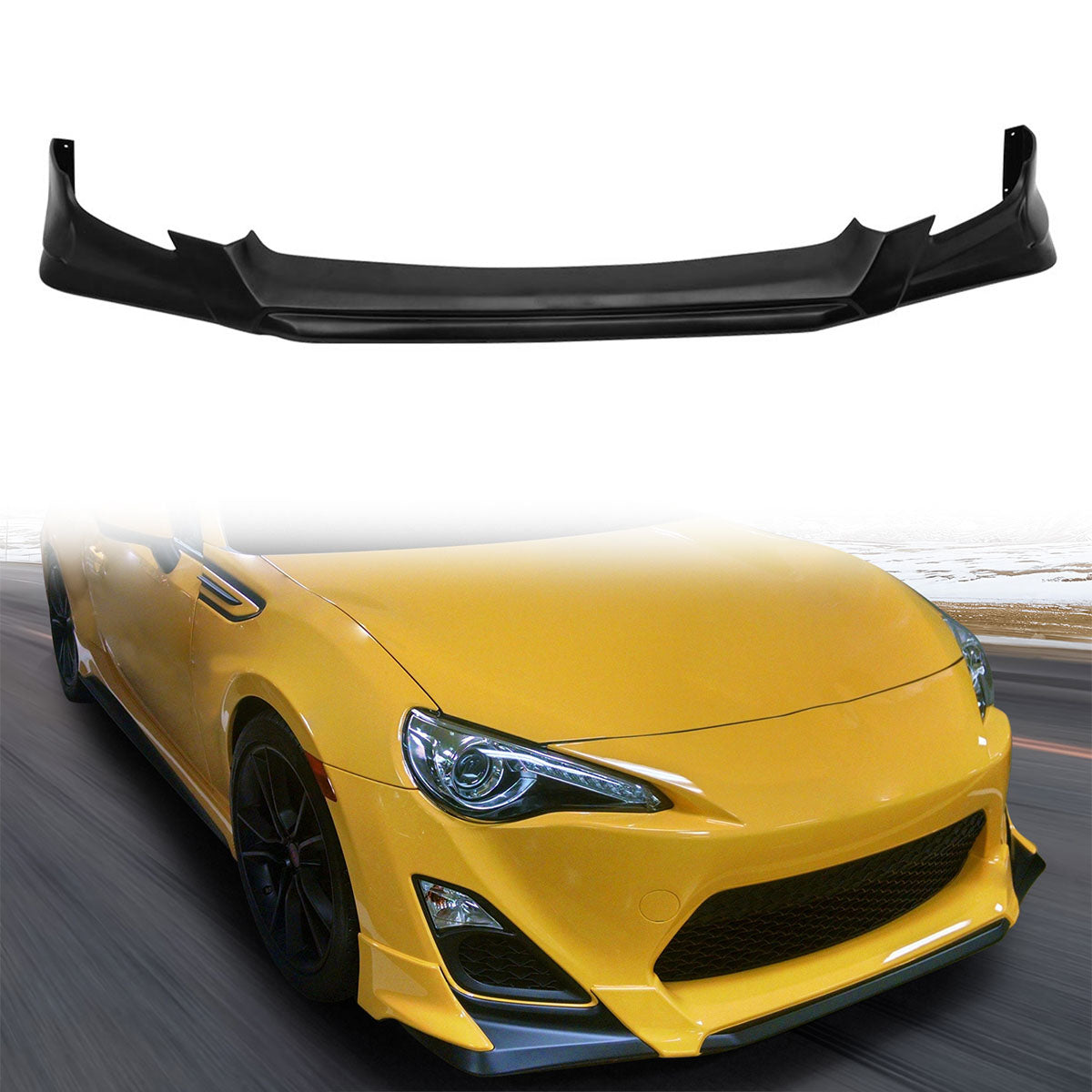2013-2016 Scion FR-S RS Style Unpainted Black Front Bumper Lip PU