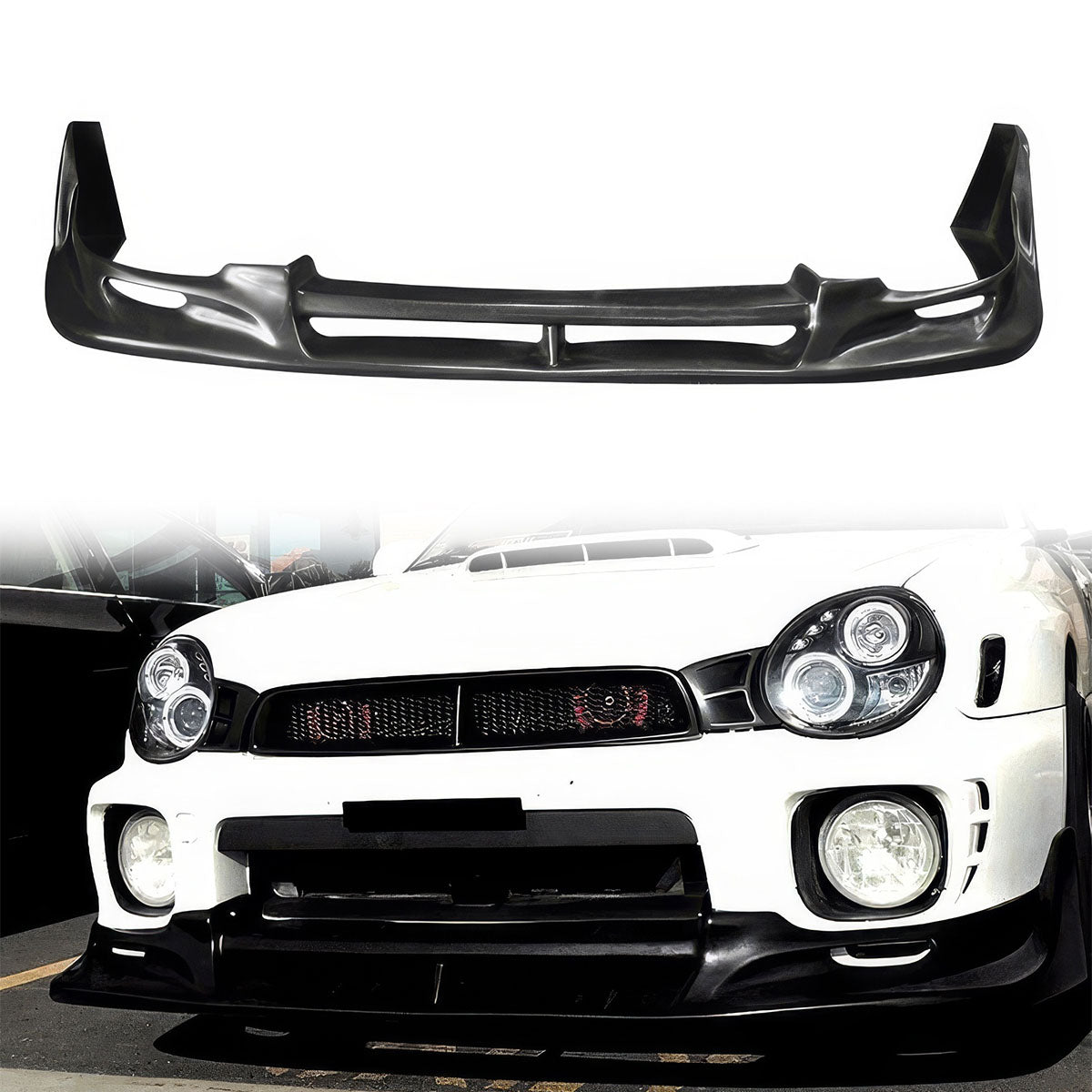 2002-2003 Subaru Impreza WRX Sti CW style Black Front Bumper Lip PU