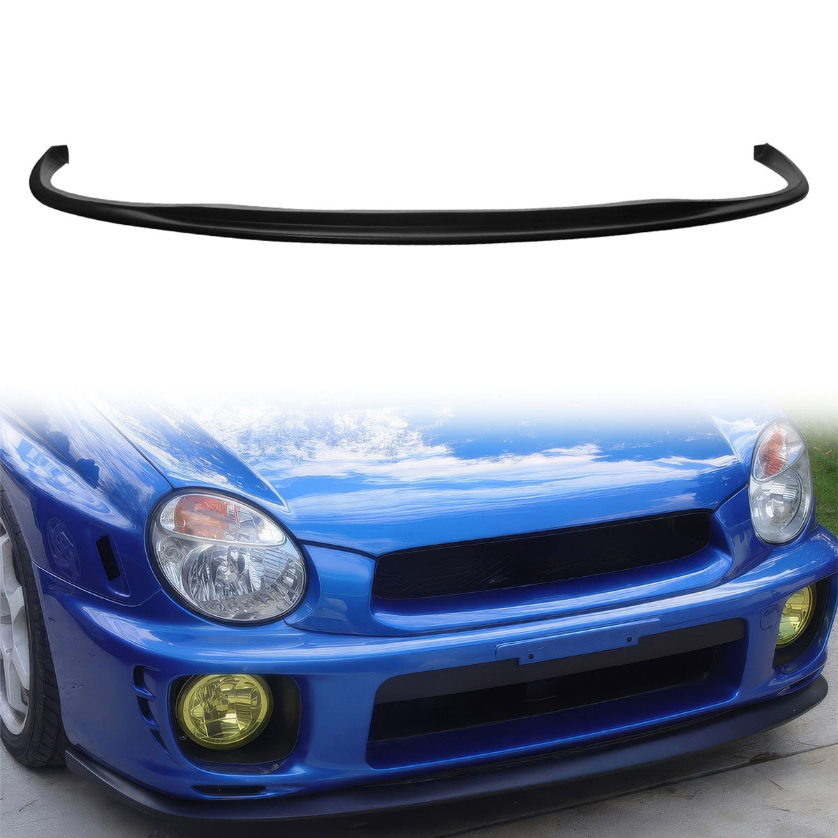 2002-2003 Subaru Impreza WRX STI Style Front Bumper Lip Spoiler - PU