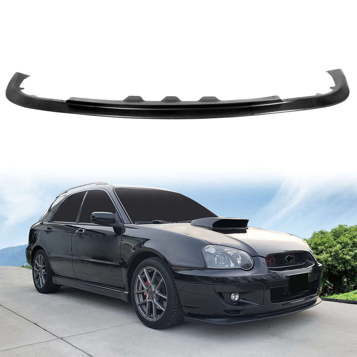 2004-2005 Subaru Impreza STI Front Bumper Lip Spoiler PP